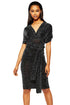 Black Metallic Multiway Midi Bodycon Dress